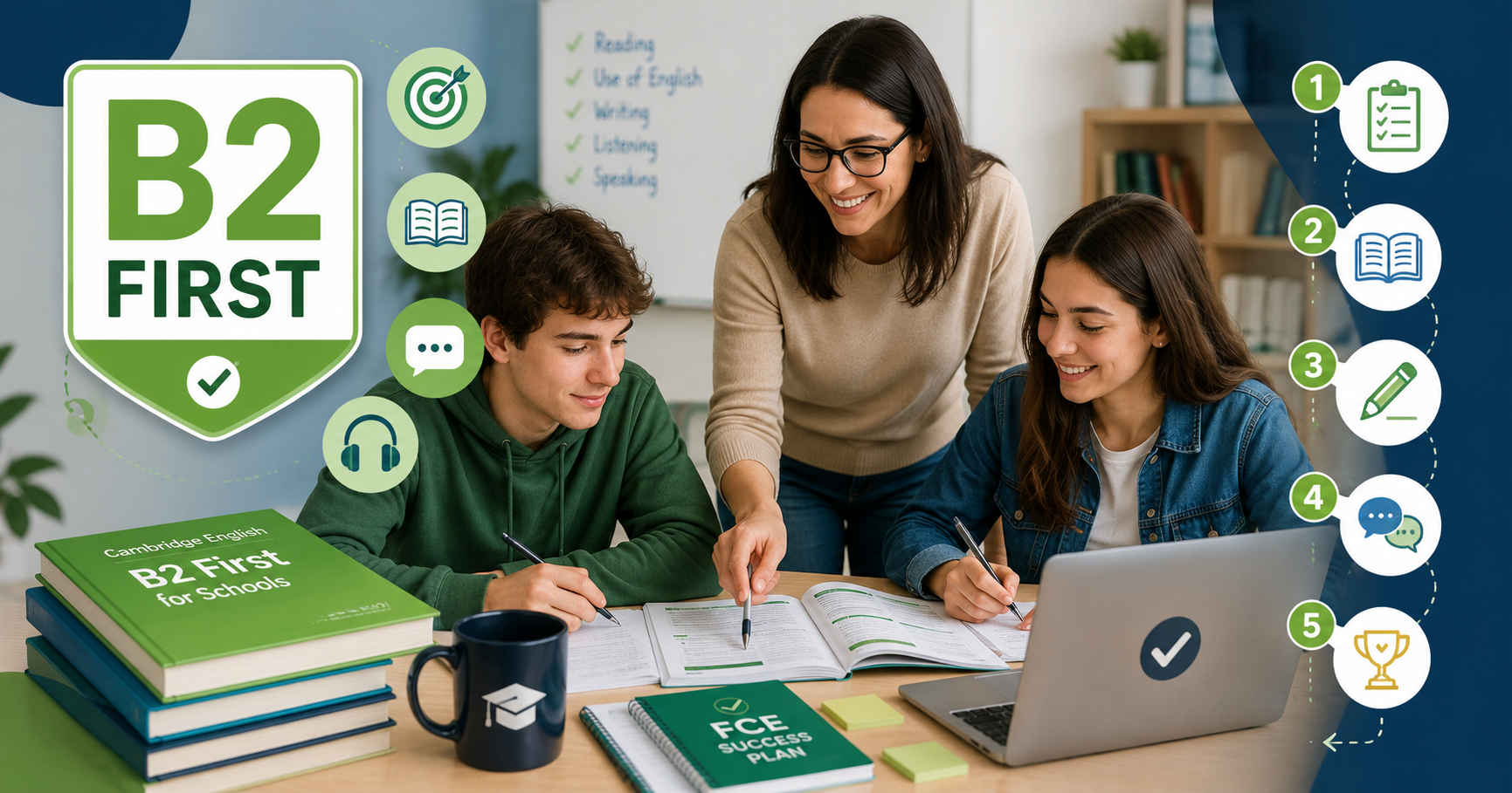 Cómo preparar a tus alumnos para el B2 First (FCE): guía paso a paso para docentes