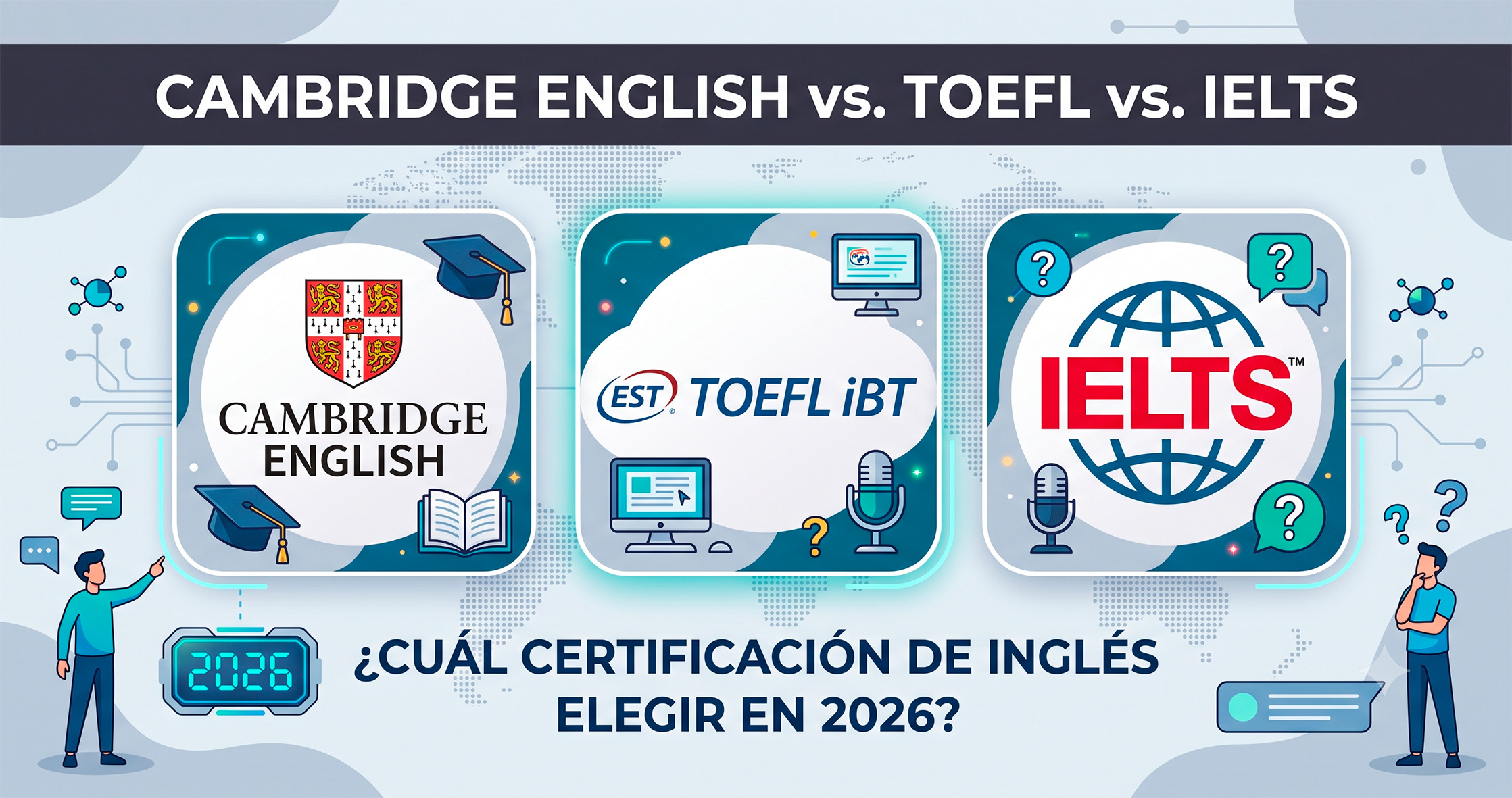 Cambridge English vs. TOEFL vs. IELTS: ¿Cuál certificación de inglés elegir en 2026?